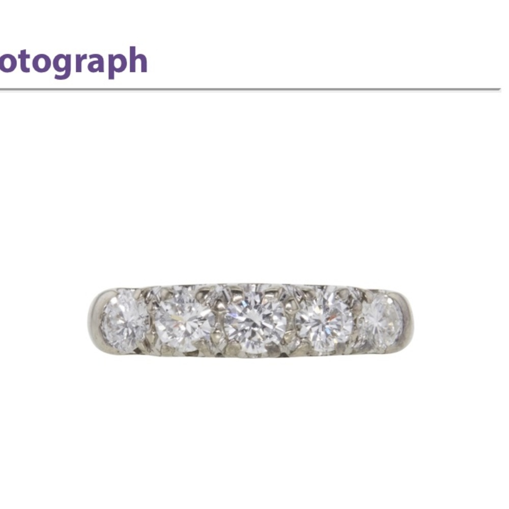 Diamond 5 Stone Ring - image 3